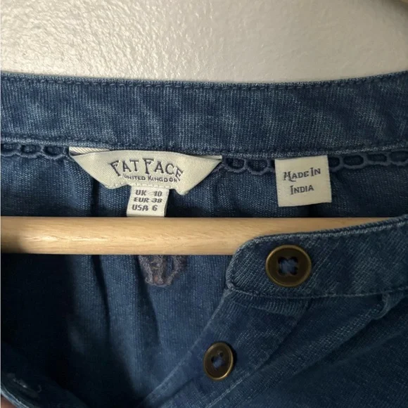 Fatface Indigo Puff Sleeve Tees - Picture 2 of 4